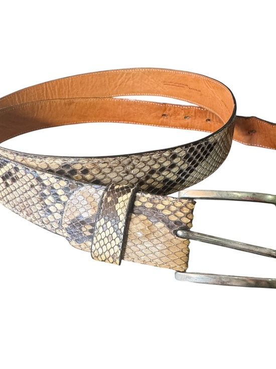 Roger’s Boots Other - Men's Real Python Leather Belt with Silver-Tone Buckle